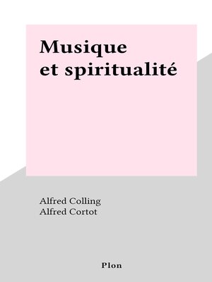 cover image of Musique et spiritualité